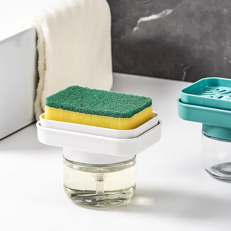 2-in-1 Glass Dish Soap Dispenser