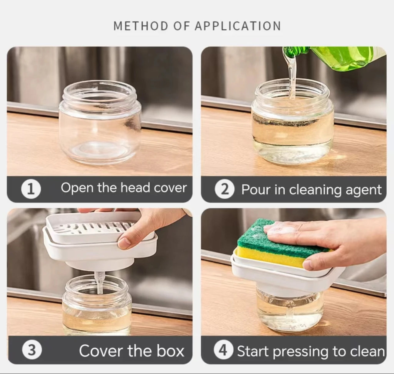 2-in-1 Glass Dish Soap Dispenser